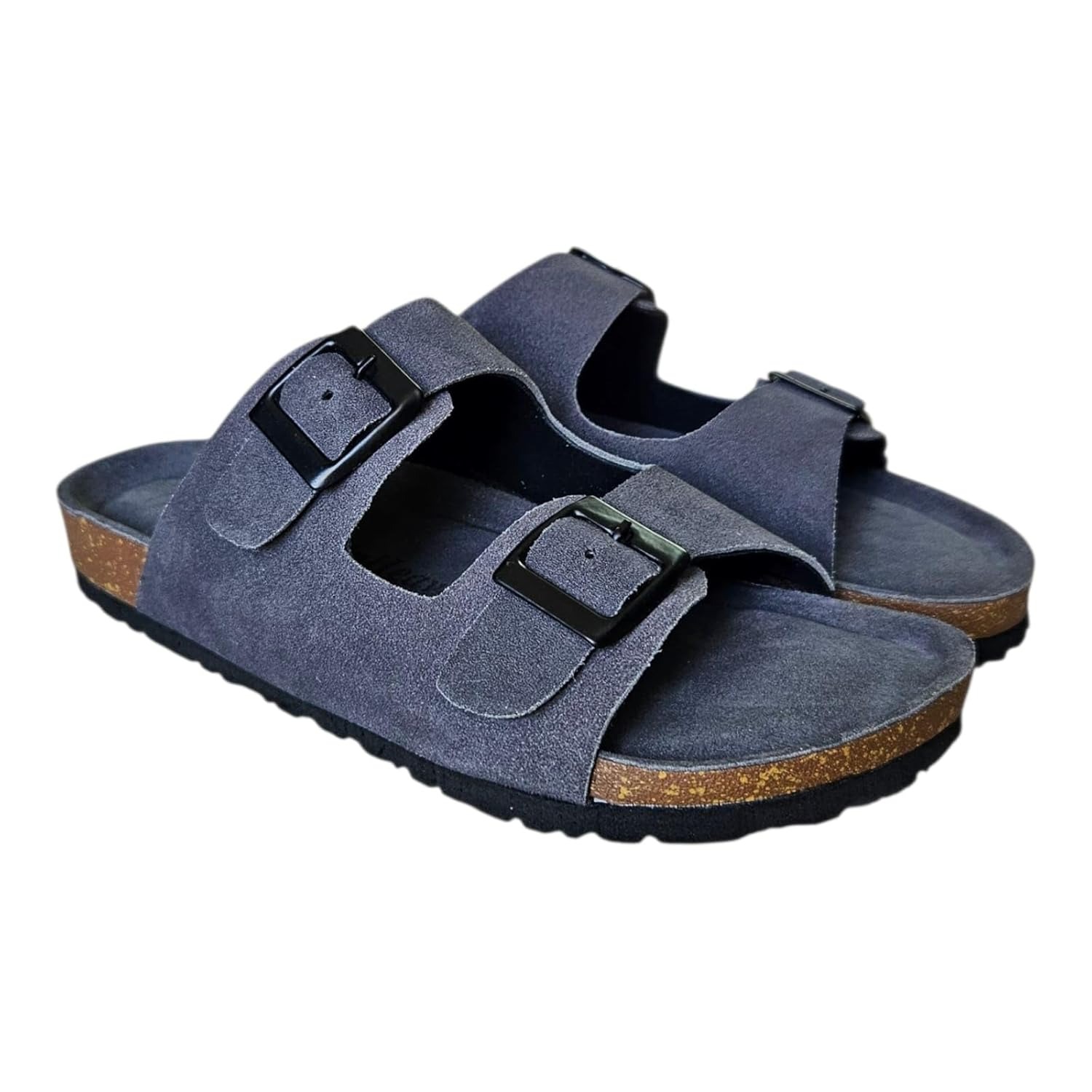 Men Suede Leather Sandals | Cushioned Footbed | Comfortable | Casual Slip-on Slippers - Image 4